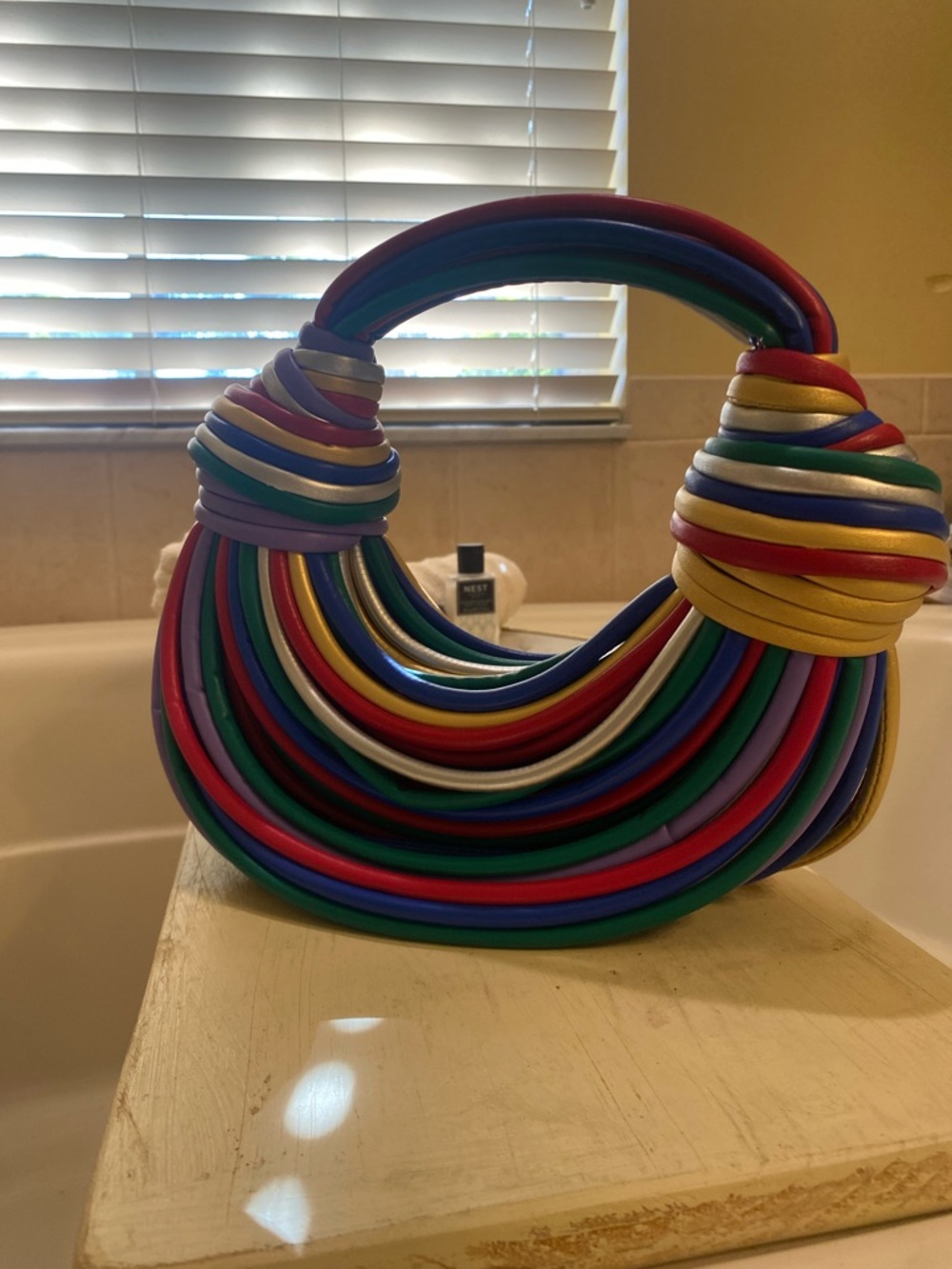 Colorful Multi-Ring Statement Handbag